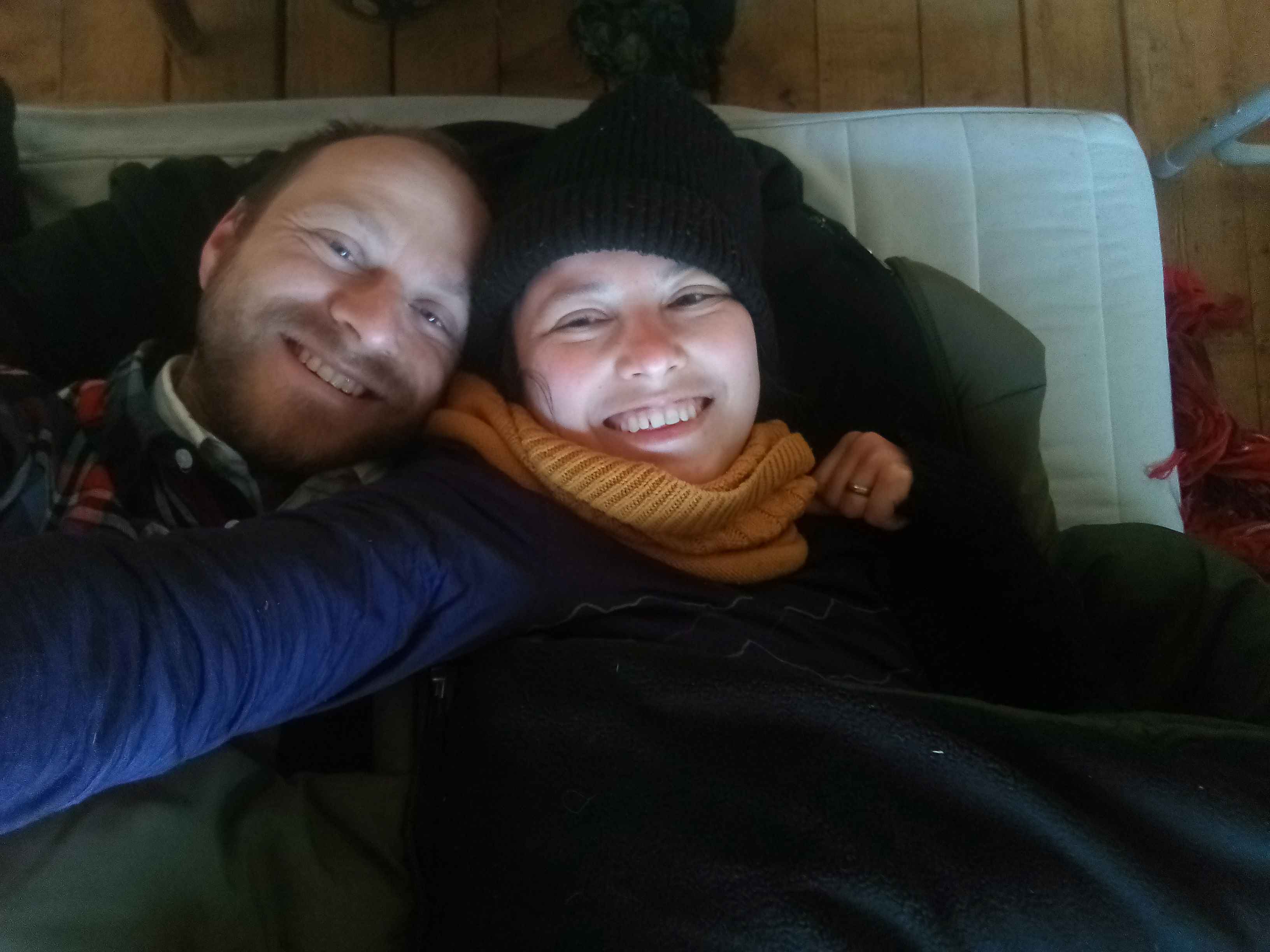 Karolína a Kamil v teple spacáku